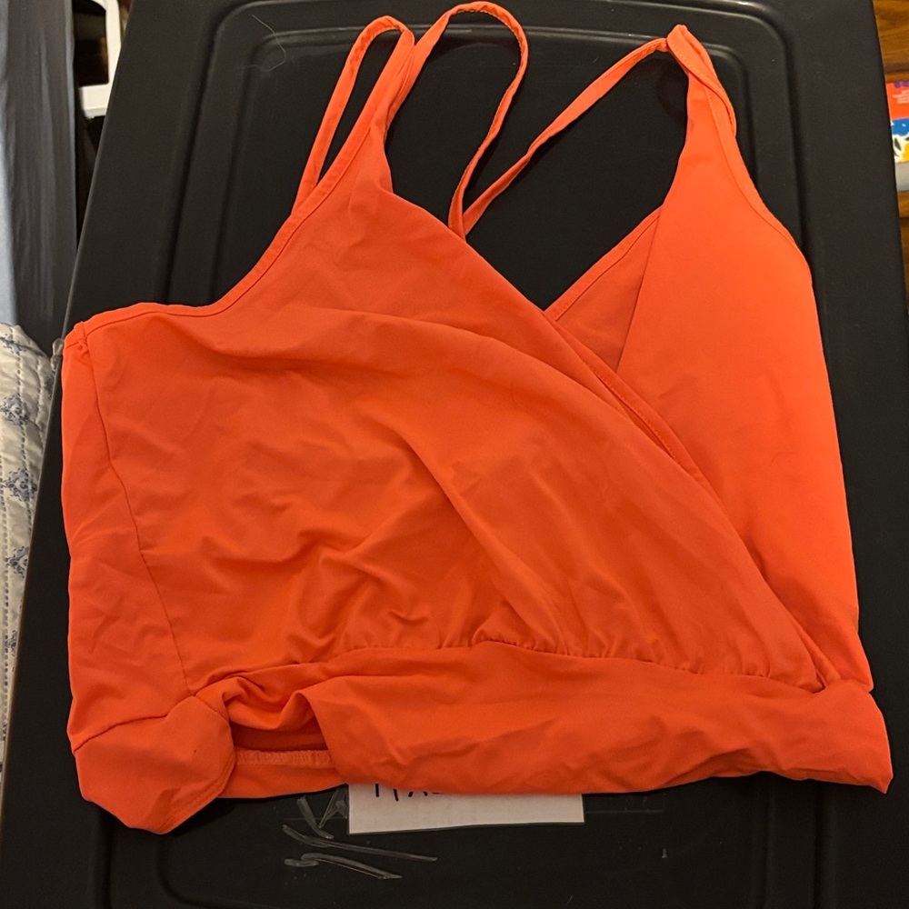 Women's Orange Wrap Bralette
